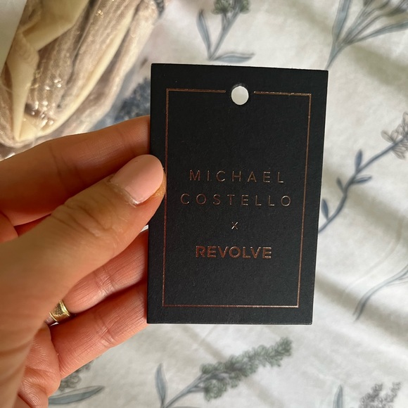 x Revolve Coreen Gown in Champagne and Black by Michael Costello XS - Picture 4 of 5